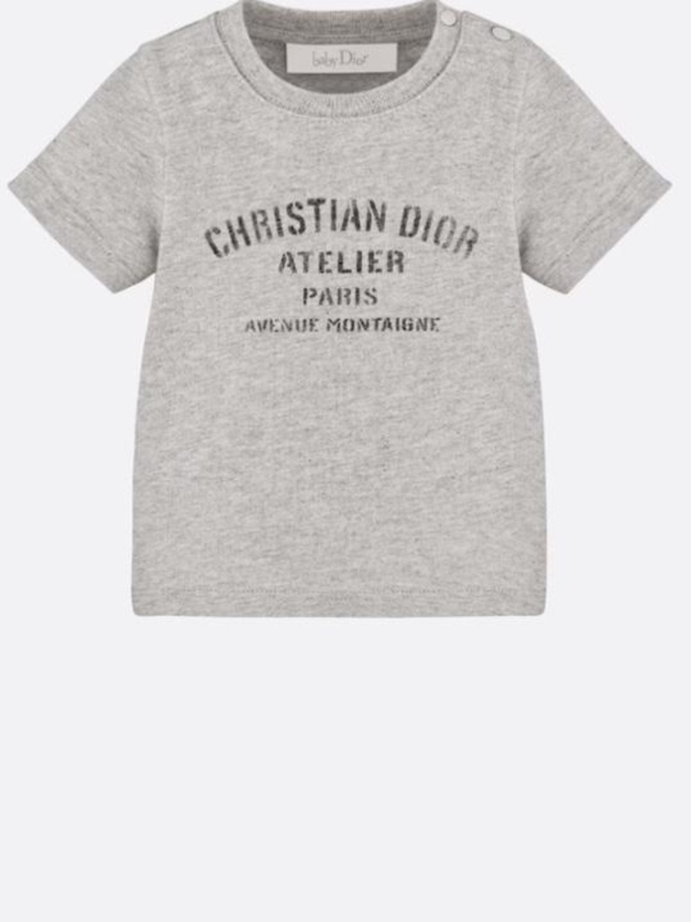 Dior Kids Heather Gray Logo Short Sleeve Tee